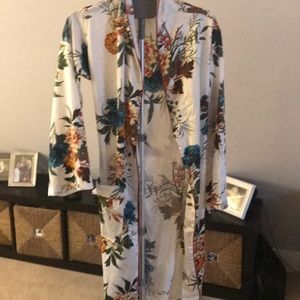 NWTs white satin duster.